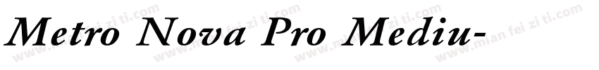 Metro Nova Pro Mediu字体转换